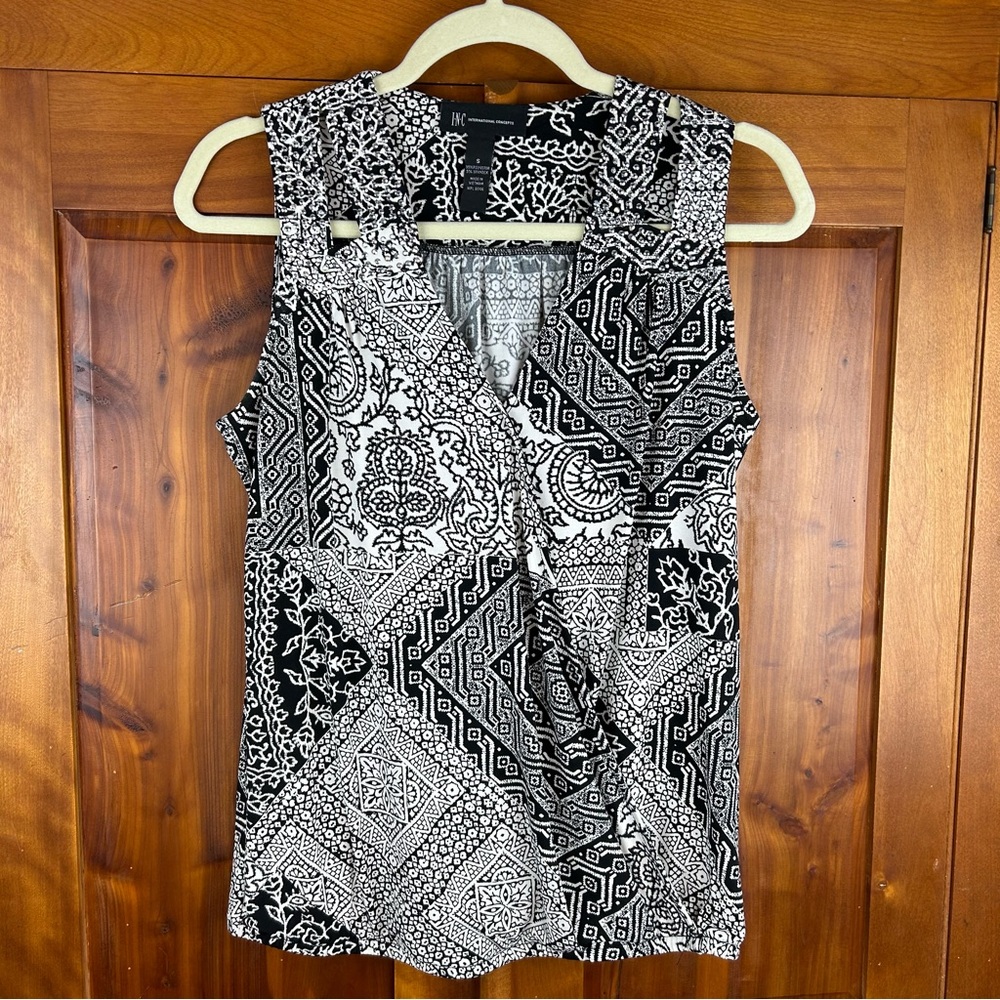 INC International Concepts Blouse Sleeveless Embellished Strap Top 90s Y2K